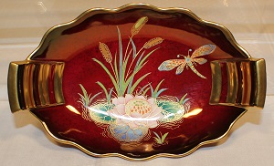 Carlton Ware Bullrushes & Dragonfly Dish